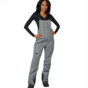 NORTH FACE Freedom Insulated Bib Womens Pants Grey Heather SzSmall